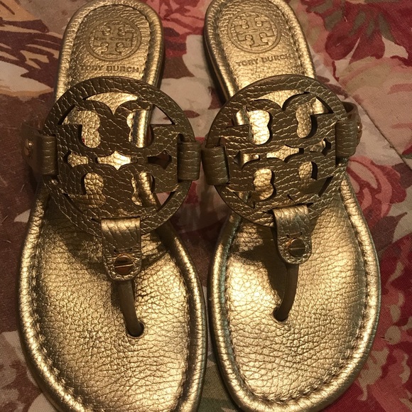 Tory Burch Shoes - Tory Burch Gold Miller sandal size 6